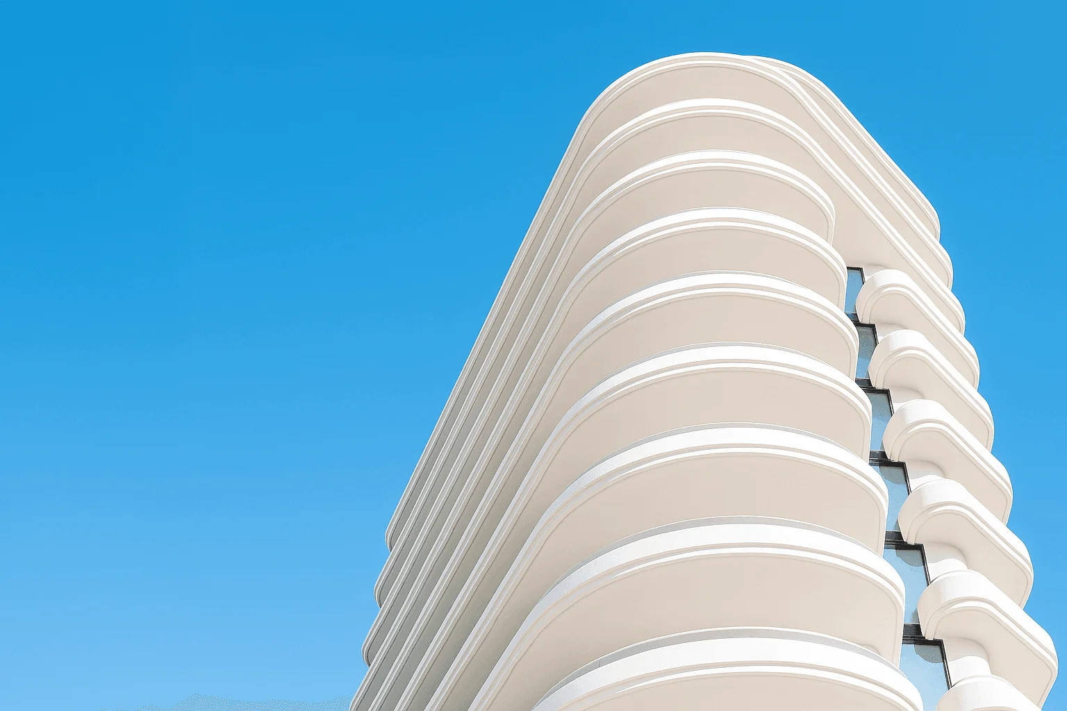 Modern building with blue sky